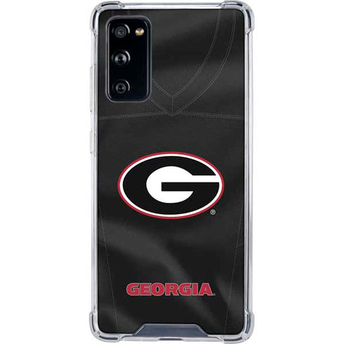 University of Georgia Black Jersey Galaxy S20 FE Clear Case